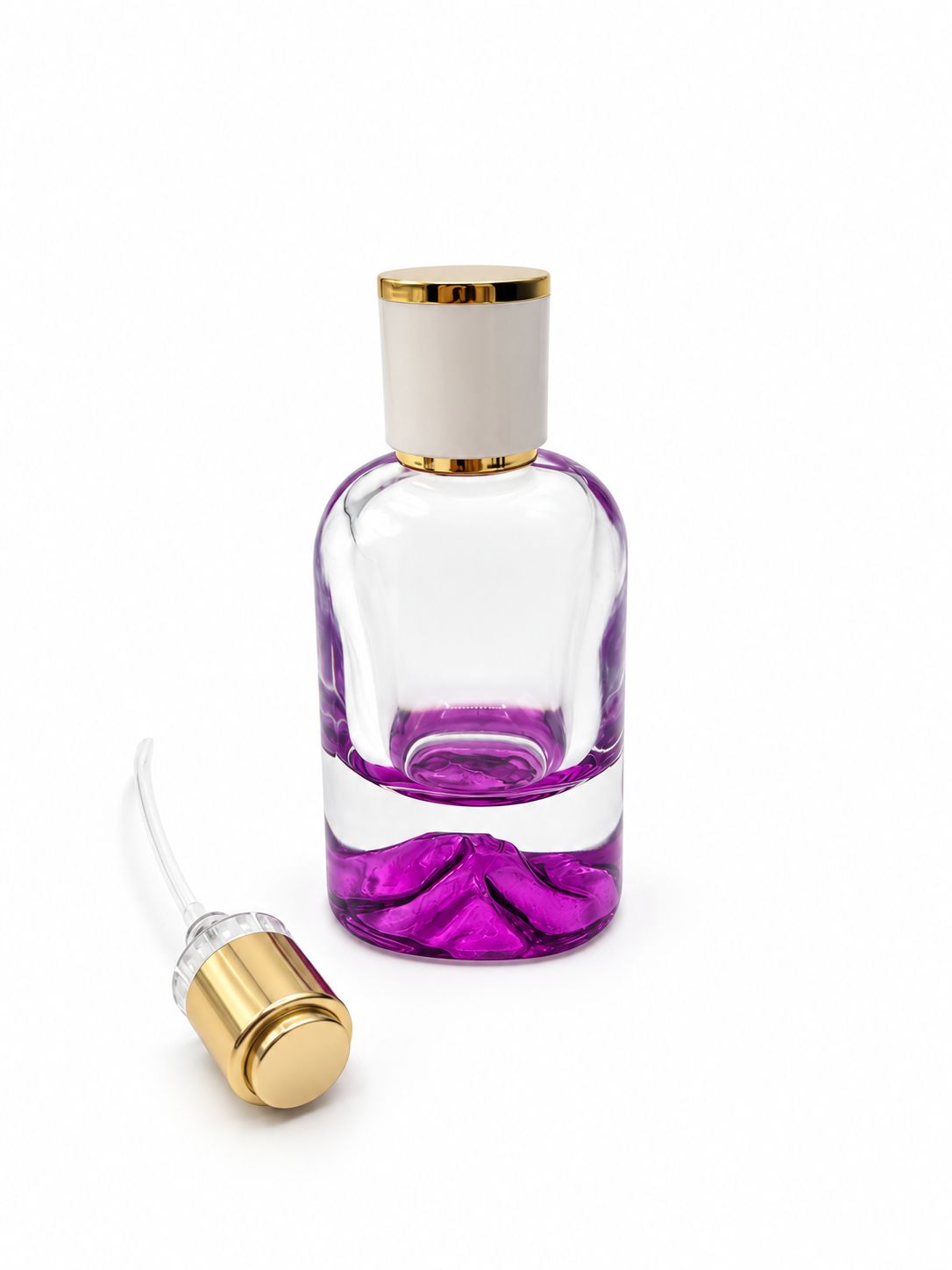DAĞ ŞİŞE 50 ML MOR RENK BEYAZ GOLD KAPAK