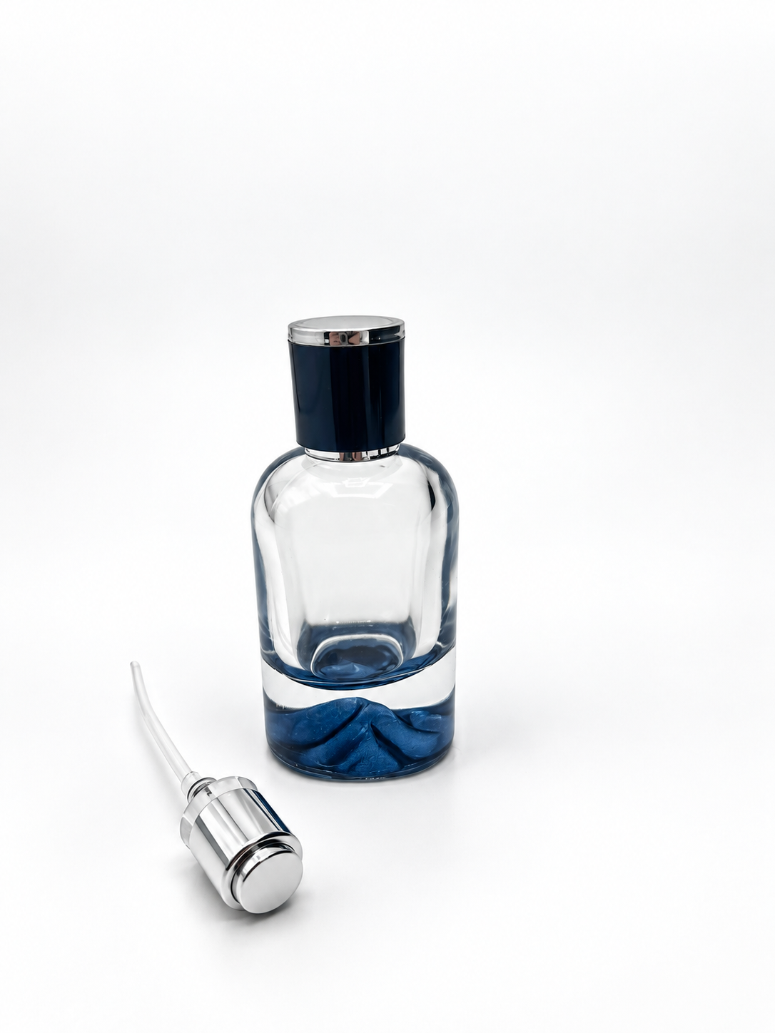 DAĞ ŞİŞE 50 ML MAVİ RENK - 3 POLO GÜMÜŞ KAPAK