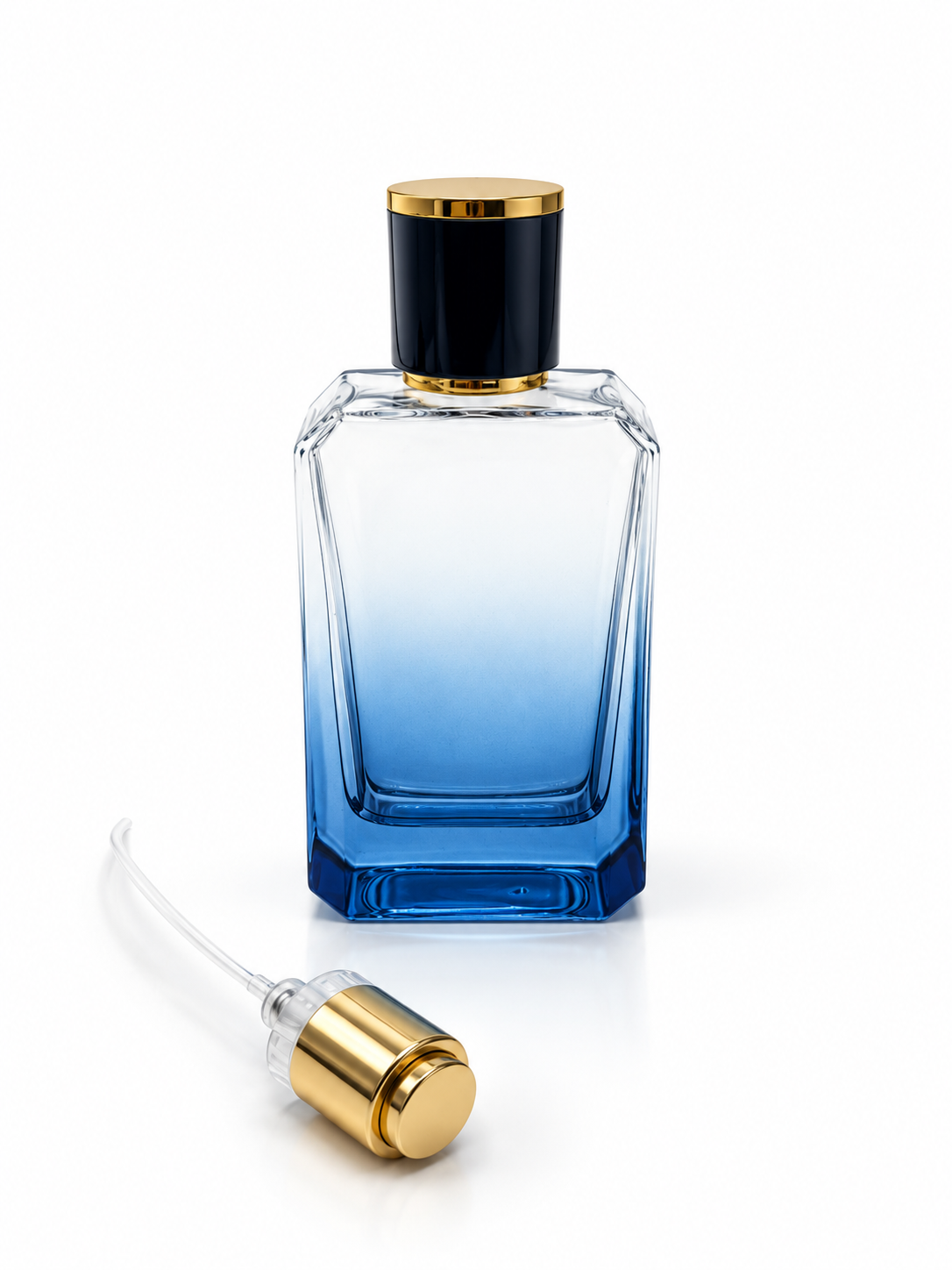 ANGEL 50 ML ŞİŞE MAVİ RENK SİYAH GOLD KAPAK