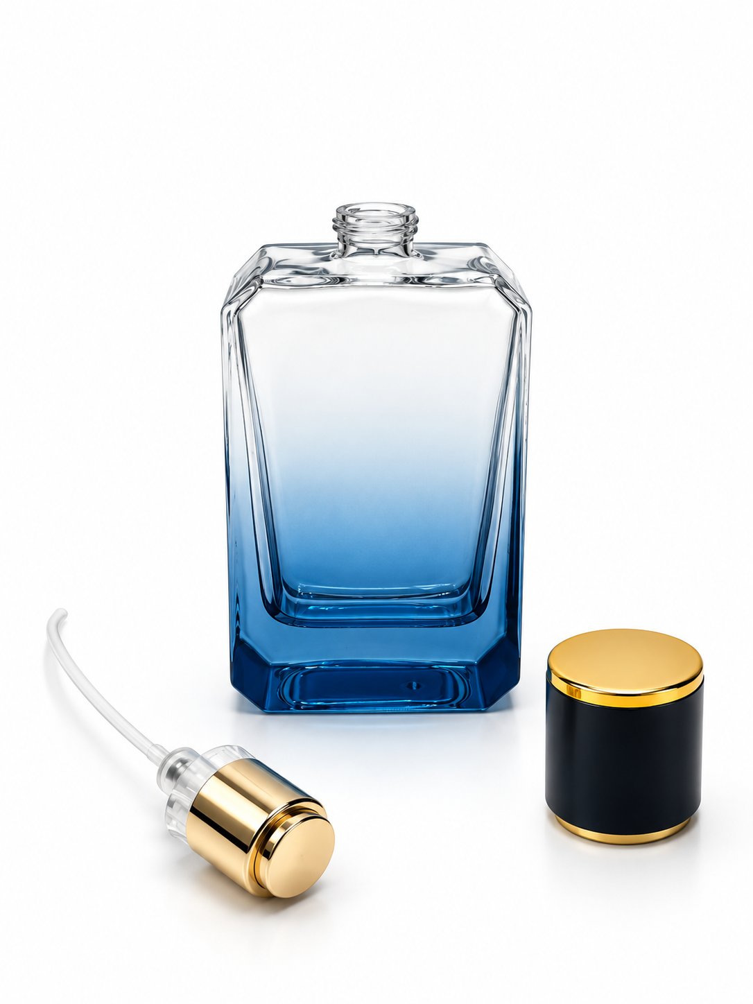 ANGEL 50 ML ŞİŞE MAVİ RENK SİYAH GOLD KAPAK