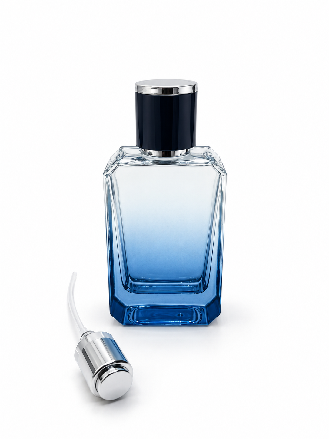 ANGEL 50 ML ŞİŞE MAVİ RENK GÜMÜŞ KAPAK