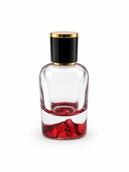 DAĞ ŞİŞE 50 ML KIRMIZI RENK - 2 SİYAH GOLD KAPAK