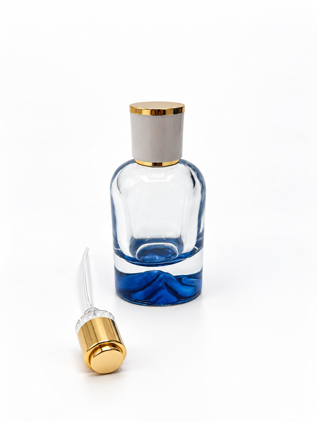 DAĞ ŞİŞE 50 ML MAVİ RENK - 2 BEYAZ GOLD KAPAK