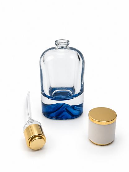 DAĞ ŞİŞE 50 ML MAVİ RENK - 2 BEYAZ GOLD KAPAK