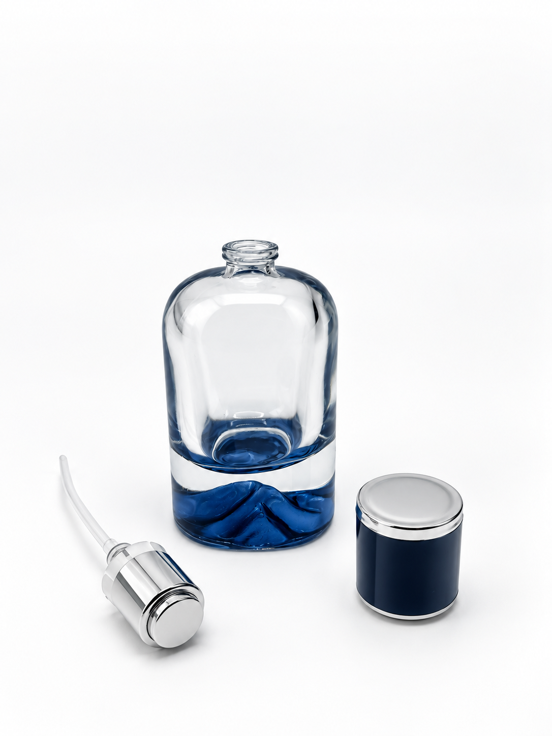 DAĞ ŞİŞE 50 ML MAVİ RENK - 3 POLO GÜMÜŞ KAPAK