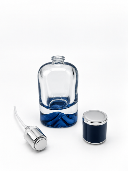 DAĞ ŞİŞE 50 ML MAVİ RENK - 3 POLO GÜMÜŞ KAPAK