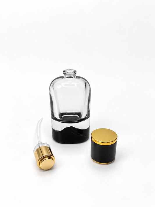 DAĞ ŞİŞE 50 ML SİYAH RENK SİYAH GOLD KAPAK