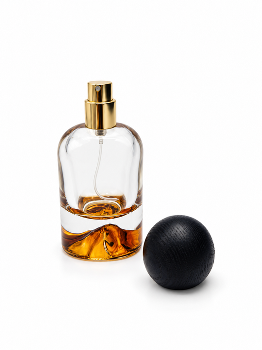 DAĞ ŞİŞE 50 ML AMBER AHŞAP SİYAH KAPAK